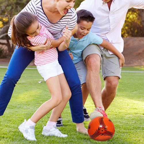 Miniatura 5 de Youlina Paquete de 6 pelotas de fútbol de Navidad desinfladas con bomba, pelotas de fútbol a granel, pelotas de fútbol clásicas con bolsa deportiva