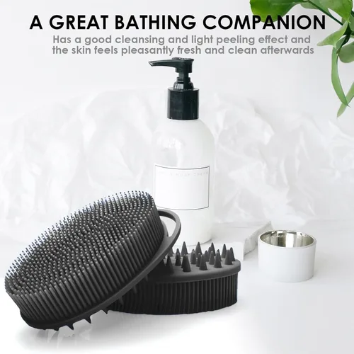 Miniatura 5 de RamPula Limpiador corporal de silicona, esponja de silicona, limpiador de baño, guante de esponja de ducha, cepillo corporal exfoliante