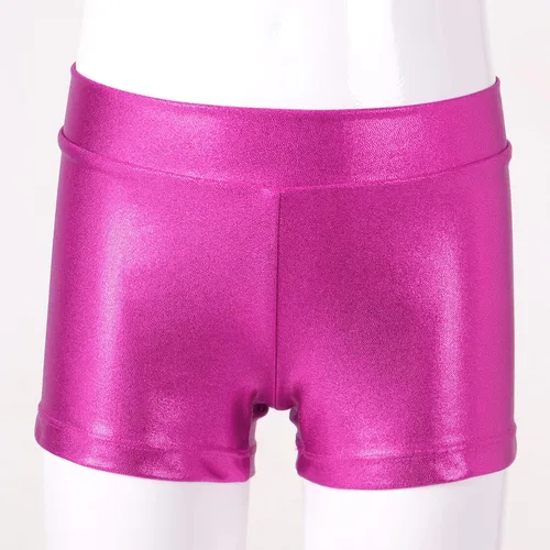 Miniatura 5 de Conjunto deportivo de 2 piezas para niñas, camiseta sin mangas brillante con pantalones cortos, para gimnasio, deportes, leotardo, entrenamiento