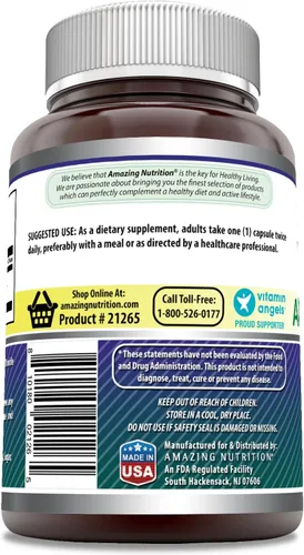 Miniatura 3 de Amazing Formulas - Ácido alfa lipoico Suplemento de 600 mg por porción, cápsulas, sin OMG, sin gluten, fabricado en Estados Unidos