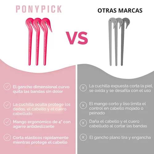 Miniatura 6 de THE PONY PICK - Herramienta de corte de bandas elásticas para el cabello, fácil de usar, sin dolor, sin daños en el cabello, herramienta de corte