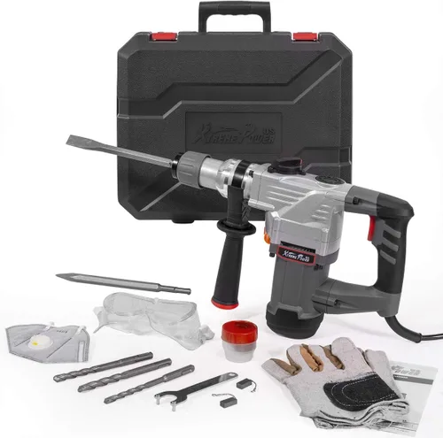 Miniatura 8 de XtremepowerUS 1180W SDS-Plus - Martillo astillador de demolición rotativo eléctrico de 1-1/4 pulgadas, combinación de martillo rotativo de 1-1/4