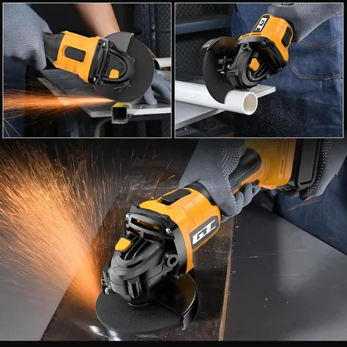 Miniatura 7 de Amoladora angular inalámbrica compatible con batería Dewalt 20V MAX, herramienta de corte de potencia de 4-1/2 pulgadas 9500RPM, motor sin