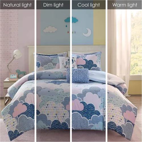 Miniatura 2 de Intelligent Design Edredón para niños, vibrante, divertido y juguetón con estampado de unicornio alternativo para todas las estaciones, juego