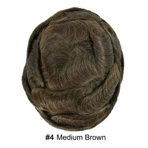 Miniatura 151 de Toupee para hombres Piezas de cabello humano real Encaje suizo para hombres Toupee unidades de cabello humano europeo para hombres Hairpieces