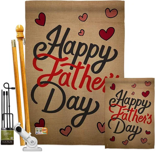 Miniatura 6 de Bandera de casa con texto en inglés «Happy Father's Day House Flag» «Feliz Día del Padre», pancarta para colgar en la pared, para el hogar, césped