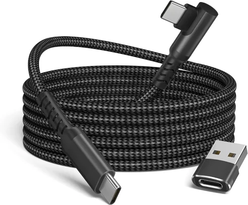 Miniatura 9 de Basesailor Cable USB C a tipo C de 60 W de 6.6 pies con adaptador USB, cable de carga rápida PD de 90 grados para MacBook Pro Mac, iPad 10 Air 5