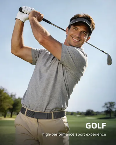 Miniatura 2 de WONDAY Paquete de 2 cinturones de trinquete para hombre, cinturones de nailon con hebilla de liberación rápida para golf, trabajo, uso táctico casual