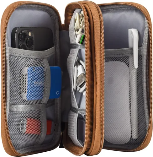 Miniatura 3 de Organizador electrónico para cable de viaje, bolsa organizadora electrónica, funda organizadora de accesorios electrónicos impermeable para banco