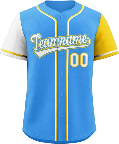 Miniatura 72 de Camisetas de béisbol personalizadas con botones de manga corta, número de nombre cosido personalizado / impreso para adultos y jóvenes