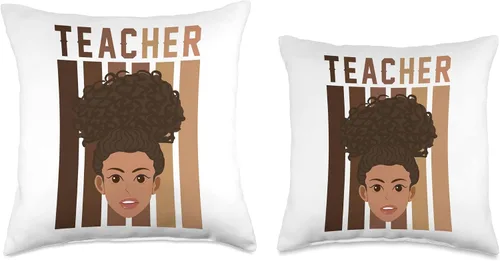 Miniatura 3 de Black Smart Teacher Afro Love Melanin Afro American Women Throw Pillow
