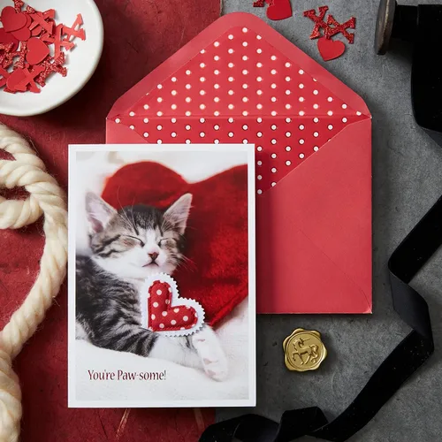 Miniatura 2 de NIQUEA.D, Foto Gatito Y Corazón Almohadas Tarjeta De San Valentín