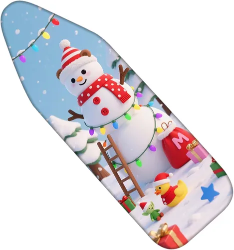 Miniatura 14 de Nuxovilar Funda para tabla de planchar de poliéster de 15 x 54 pulgadas, diseño de hombre de jengibre navideño y golosinas de 15 x 54 pulgadas