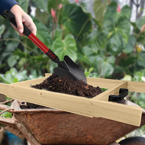 Miniatura 3 de Tamiz grande de tierra, tamiz de suciedad para jardinería, para uso en una carretilla, tamiz de compost, tamiz de jardín para tamizar pequeñas