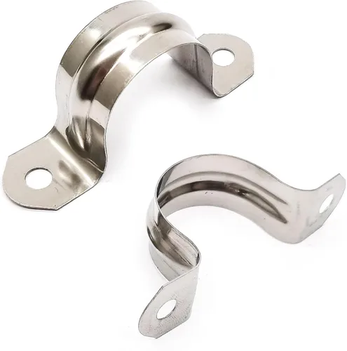 Nge Abrazadera de correa de tubo rígido de 1 pulgada, correa de dos agujeros, clip de tubo de soporte en U, tubo de acero inoxidable resistente,