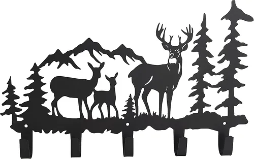 Miniatura 12 de Ganchos de Abrigo de Metal con Oso Arte de Pared Decorativo - Colgadores de Oso y Portallaves - Ganchos con Temática de Animales Decoración Dulce