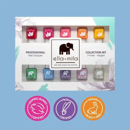 Miniatura 3 de ella+mila - Juego de esmalte de uñas profesional - Esmalte de uñas de secado rápido, larga duración y resistente a las astillas