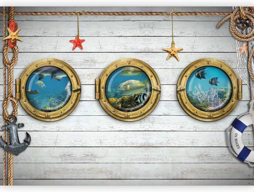 Miniatura 17 de artgeist Mural de pared premium mundo submarino, 98 x 69 pulgadas, papel tapiz no tejido XXL, decoración de pared de vellón, impresión fotográfica