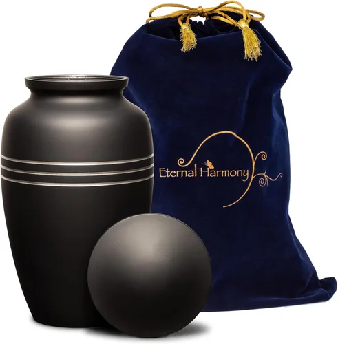 Miniatura 2 de Eternal Harmony Urna grande para cenizas, jarrón de cremación masculino y femenino para cenizas humanas, sello seguro y bolsa de terciopelo, jarrón