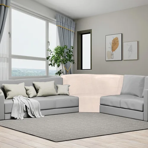 Miniatura 2 de Funda para sofá esquinero, funda de terciopelo elástico para sofá reclinable seccional en forma de L, asiento adicional, funda protectora de muebles