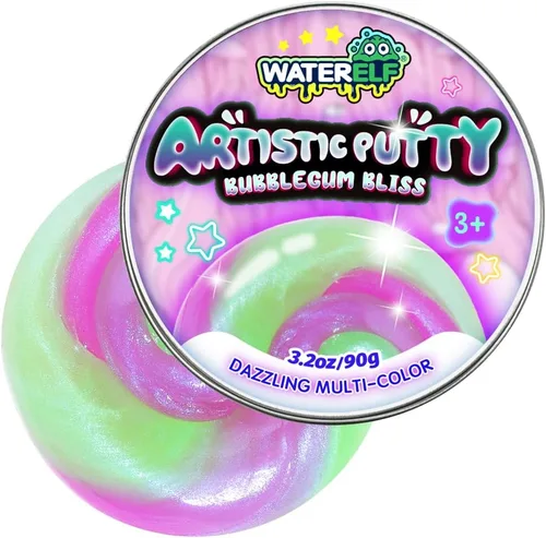 Miniatura 19 de WATERELF Masilla de slime Galaxy para niños, regalo del día del niño, juguetes sensoriales para terapia artística, juguetes para niños y niñas, Rojo