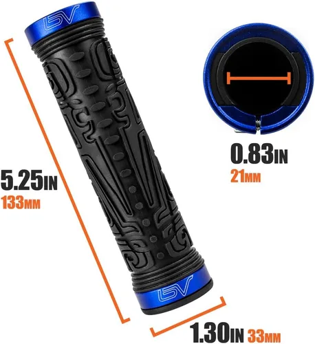 Miniatura 4 de BV mango para manubrio de bicicleta, con seguro doble para MTB, BMX, montaña, pendientes y bicicleta plegable