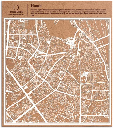 Miniatura 154 de O3 Design Studio Aberdeen - Mapa de papel cortado en papel blanco de 12 x 12 pulgadas