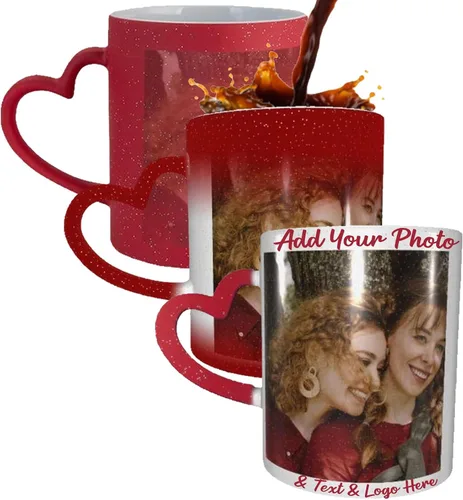 Taza personalizada que cambia de color, foto personalizada, logotipo, imagen, texto, tazas de café, taza mágica sensible al calor, regalo perfecto