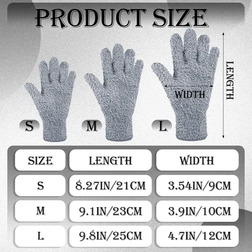 Miniatura 3 de Patelai 12 pares de guantes de microfibra para limpiar plantas de interior, persianas, muebles, casa (colores surtidos, medianos)