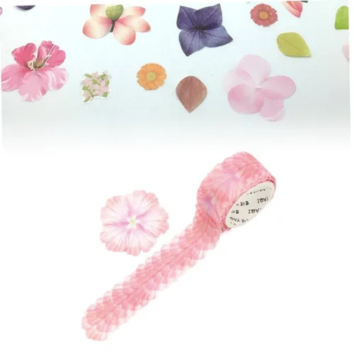 Miniatura 2 de EXCEART Pegatinas de arte floral pequeñas pegatinas de flores para cinta decorativa Washi 20 diseños Alcea Rosea