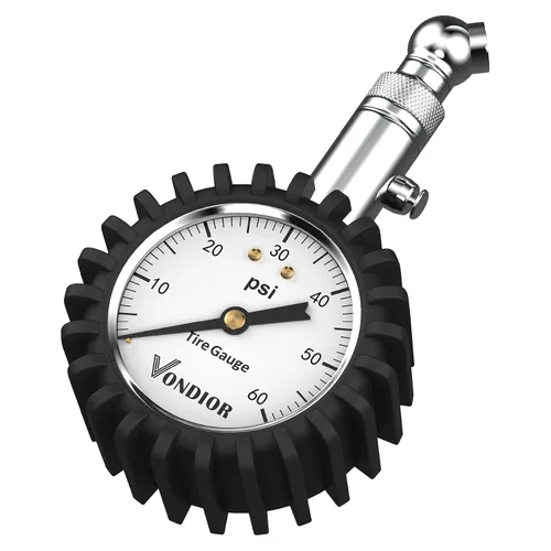 Miniatura 11 de Vondior Medidor de presión de neumáticos con tubo (0-60 PSI), medidor de presión de aire certificado ANSI preciso con esfera brillante grande