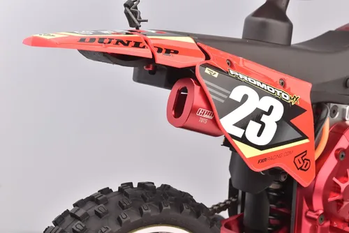 Tubo De Escape De Aluminio 7075 Para LOSI 1:4 Promoto MX Motocicleta Dirt Bike RTR FXR LOS06000 LOS06002 Actualizaciones - Rojo
