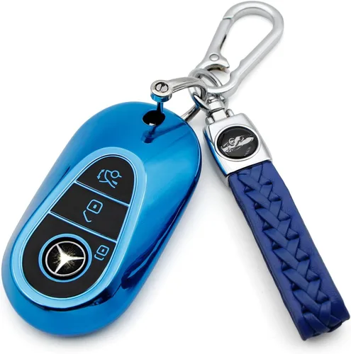 Miniatura 32 de Creativity Funda para llave de Mercedes Benz. Hermosa funda de TPU compatible con CLS CLK AMG ML C CL E S SL SLK G GLC GLE GLS M R Smart Remote Key
