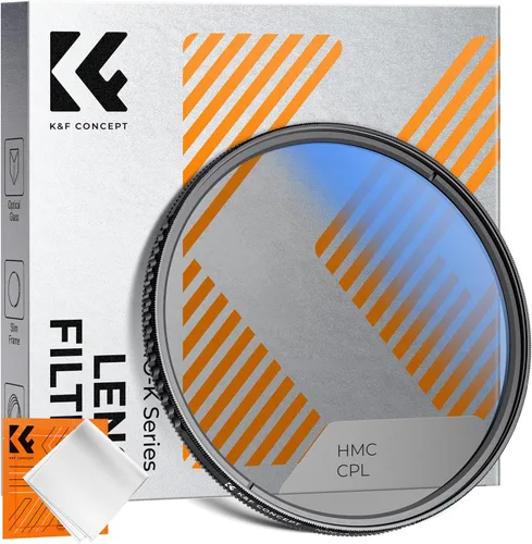 Miniatura 9 de K&F Concept 37mm Filtro polarizador circular ultradelgado de 18 capas, vidrio óptico circular polarizante para lentes de cámara con paño de limpieza