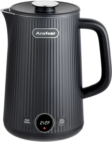 Arofeer® 1.7L (57oz) Hervidor Eléctrico Grande con Control de Temperatura, Hervidor de Té Eléctrico para 7+ Tazas de Café y Té, Hervidor de Agua
