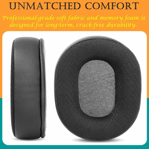 Miniatura 5 de TT-BH047 - Almohadillas de repuesto compatibles con Taotronics SoundSurge 47/TT-BH047, almohadillas de tela para auriculares, color negro