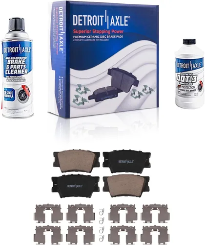 Miniatura 27 de Detroit Axle - Pastillas de freno traseras para Mercedes-Benz C230 C240 C280 C320 C350 CLK320 CLK350 CLK430 E300 E320 E420 E430 SLK350, pastillas