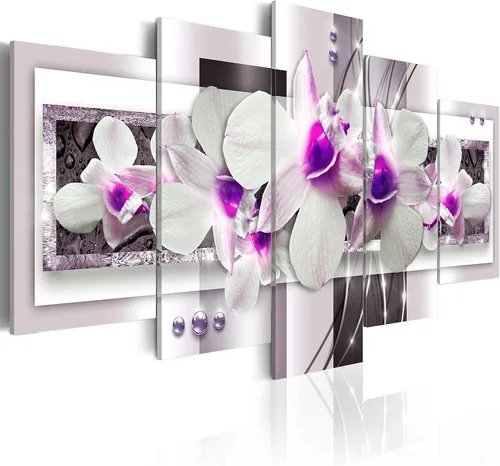Miniatura 55 de Lienzo decorativo con impresión artística de diseño de orquídea de Artgeist Orquídea #01
