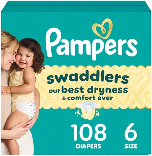 Miniatura 51 de Pañales Pampers Swaddlers, Talla 1 (8-14 libras), 198 unidades, absorbentes, mantiene al bebé seco y cómodo, pañal desechable seguro para la piel