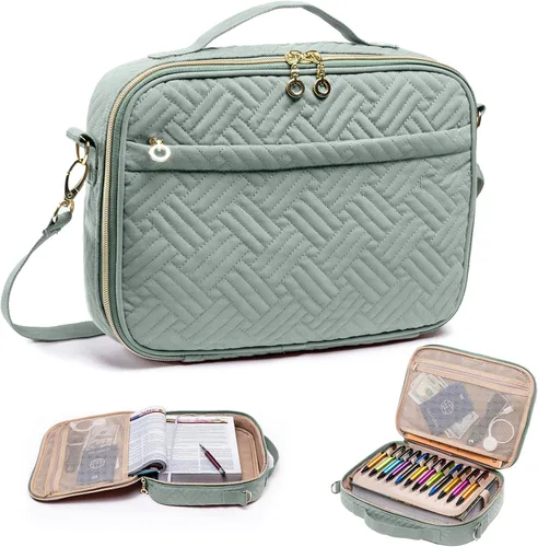 Miniatura 17 de Elegante funda para la Biblia de IMAGINING para mujer, funda para Biblia con asas y bolsas, gran regalo y protector de libros