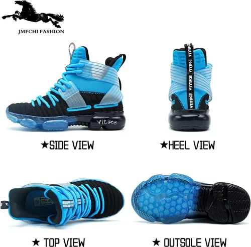 Miniatura 2 de JMFCHI FASHION - Zapatos de baloncesto para niños, tenis de alta calidad para deportes al aire libre, Zapatos antideslizantes para niños pequeños