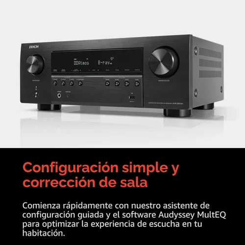 Miniatura 7 de Denon AVR-S970H 8K Ultra HD 7.2 canales (90 W x 7) Receptor AV - Diseñado para juegos, transmisión de música, audio y video 3D, Alexa + HEOS, negro