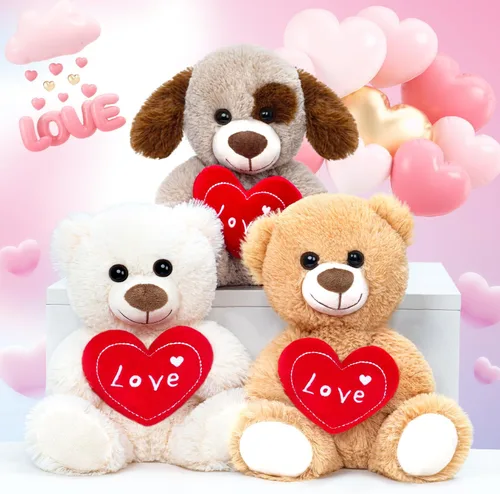 Miniatura 5 de Regalos para el día de la madre, oso pequeño y pequeño, animales de peluche lindos con texto en inglés "I Love You", juguete de peluche suave