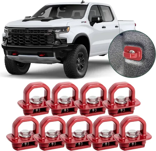 Miniatura 11 de Anclajes de amarre de aluminio para caja de camión, anclaje de pared lateral para Chevy Silverado/GMC Sierra 2007-2023, Chevy Colorado/GMC Canyon