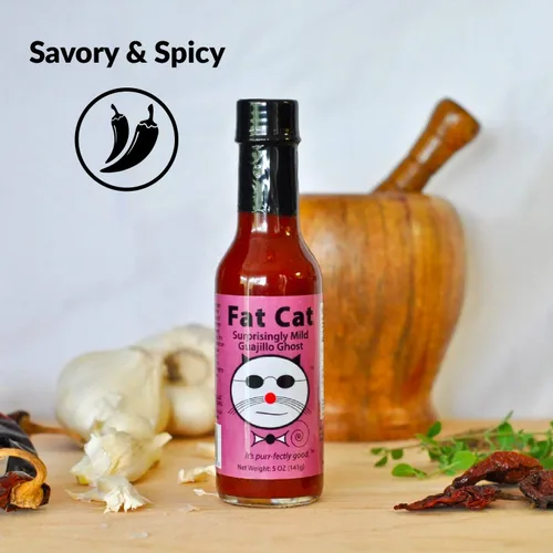 Miniatura 6 de Fat Cat Gourmet - Salsa picante y marinada de Guajillo Ghost Tex-Mex Sorprendentemente Mild - Sabor ahumado salado - Calor suave - Para tacos