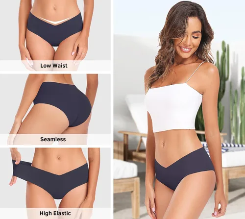 Miniatura 2 de Altheanray Ropa interior para mujer, ropa interior sedosa sin costuras, ropa interior para mujer, bragas, hipster, invisible, ropa