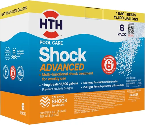 Miniatura 13 de HTH 52030B - Tratamiento para piscinas Shock, clorador para piscinas que aumenta los niveles de cloro, fórmula Cal Hypo, 13.3 oz (paquete de 6)