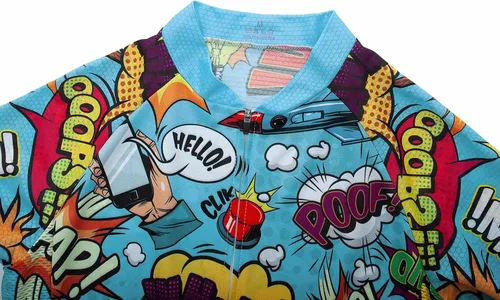 Miniatura 3 de Camiseta de ciclismo para mujer, diseño de dibujos animados de anime Explosion Comic 2021