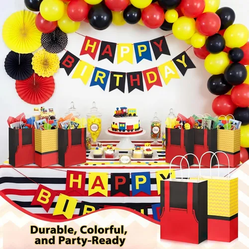 Miniatura 6 de Gersoniel 16 bolsas de fiesta de ratón, suministros de papel, bolsas de dulces de chocolate para galletas y dulces, suministros de decoración