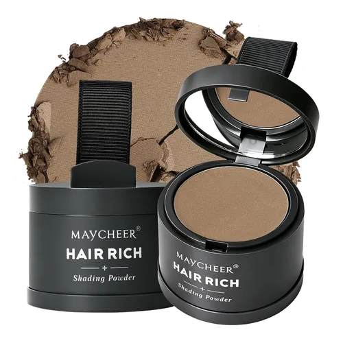 Miniatura 10 de Polvo de retoque de raíz, sombra de línea capilar negra para cabello delgado, cobertura de cabello gris, mujeres y hombres